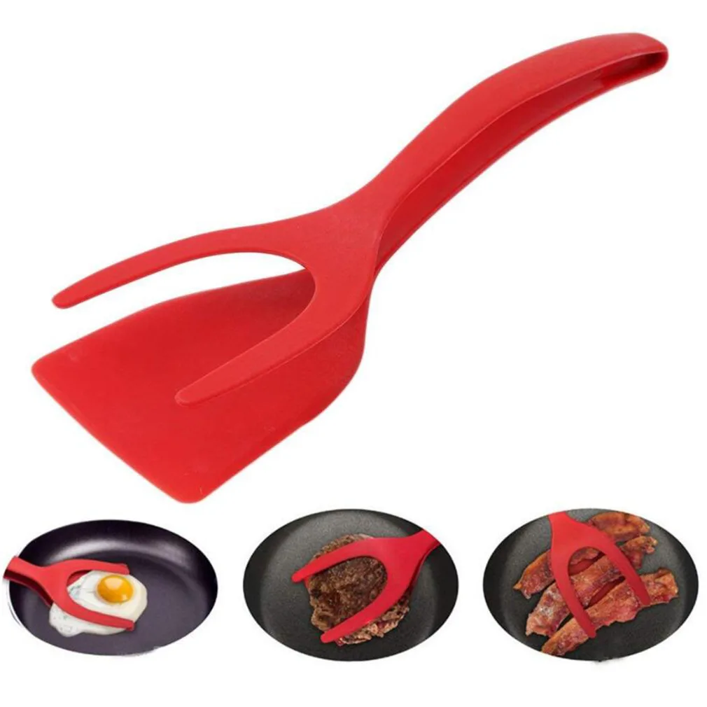 2-in-1 Grip & Flip Silicone Spatula Tongs