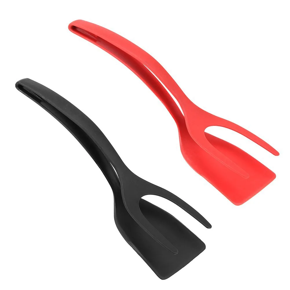 2-in-1 Grip &amp; Flip Silicone Spatula Tongs