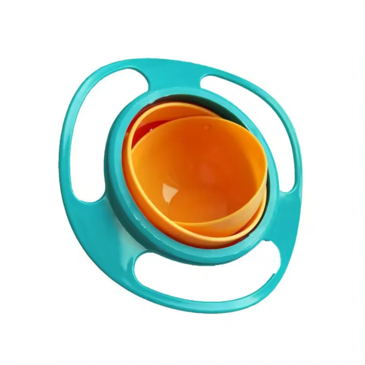 360° Spill-Resistant Gyro Bowl with Lid for Kids