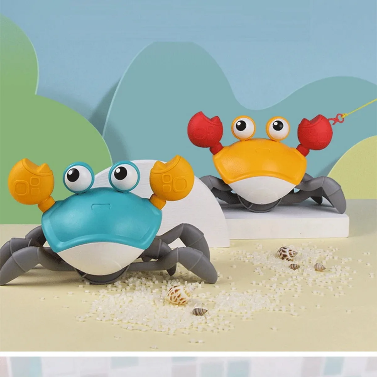 Interactive Crawling Crab Baby Toy with Music & LED Lights
