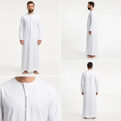 Men’s Premium Arabic Kandura – Custom Made Emirati Thobe, Dishdasha, Islamic Jubba for Men