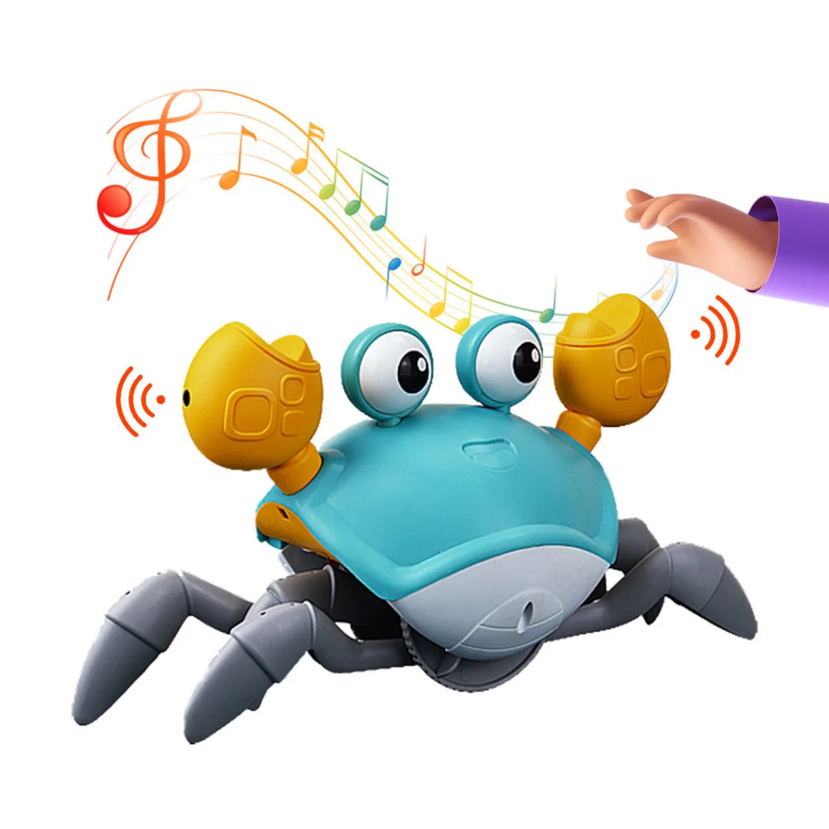 Interactive Crawling Crab Baby Toy with Music & LED Lights