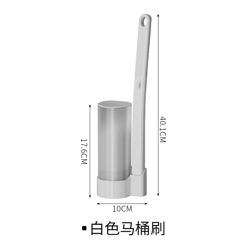 Disposable Toilet Cleaning Brush Kit with 24 Refill Heads & Wall Holder