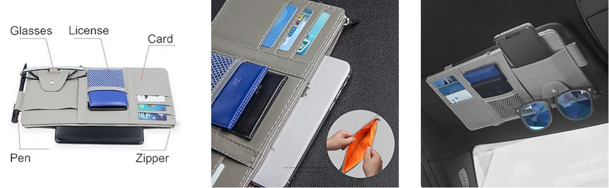 Car Card Holder Sun Visor